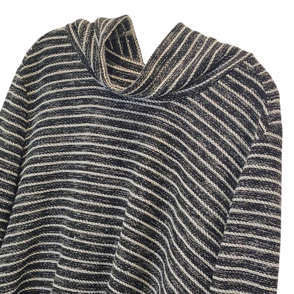 Karen Scott Sport Black White Striped Cowl Neck Long Sleeve Sweater XL  Jordan‎